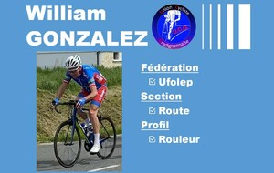 William GONZALEZ  dans le portait de la semaine