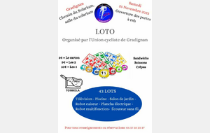 Loto de l'UCG le 25 nomvembre 2023